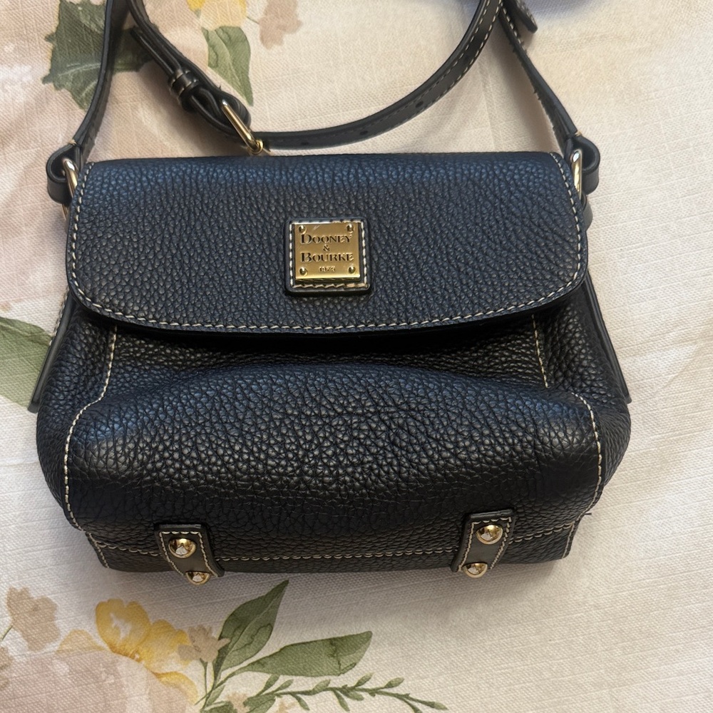 Dooney & Bourke Black Pebble Leather Crossbody Bag